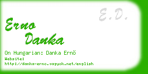 erno danka business card